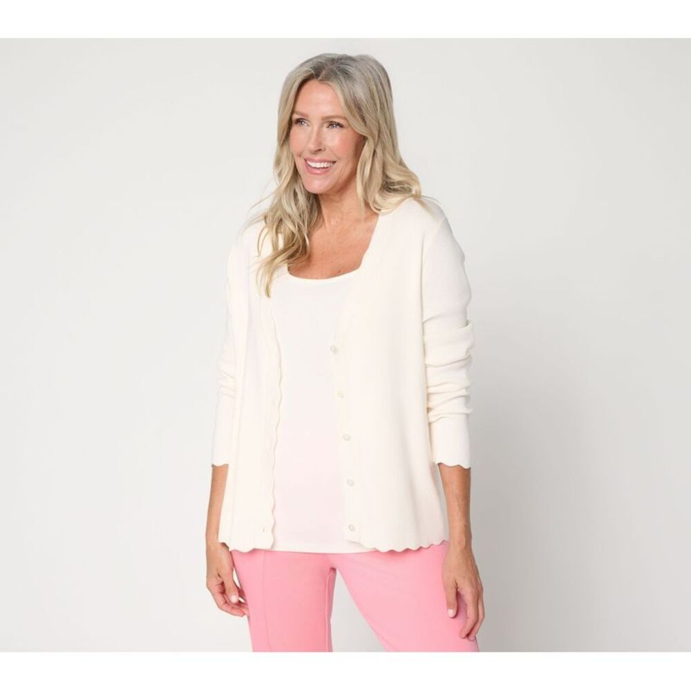 BEAUTIFUL by Lawrence Zarian Women's Top Sweater Sz S Make Your White A729599